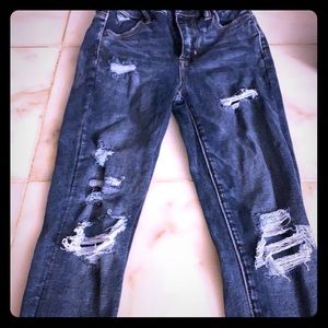 American eagle patched jeans
